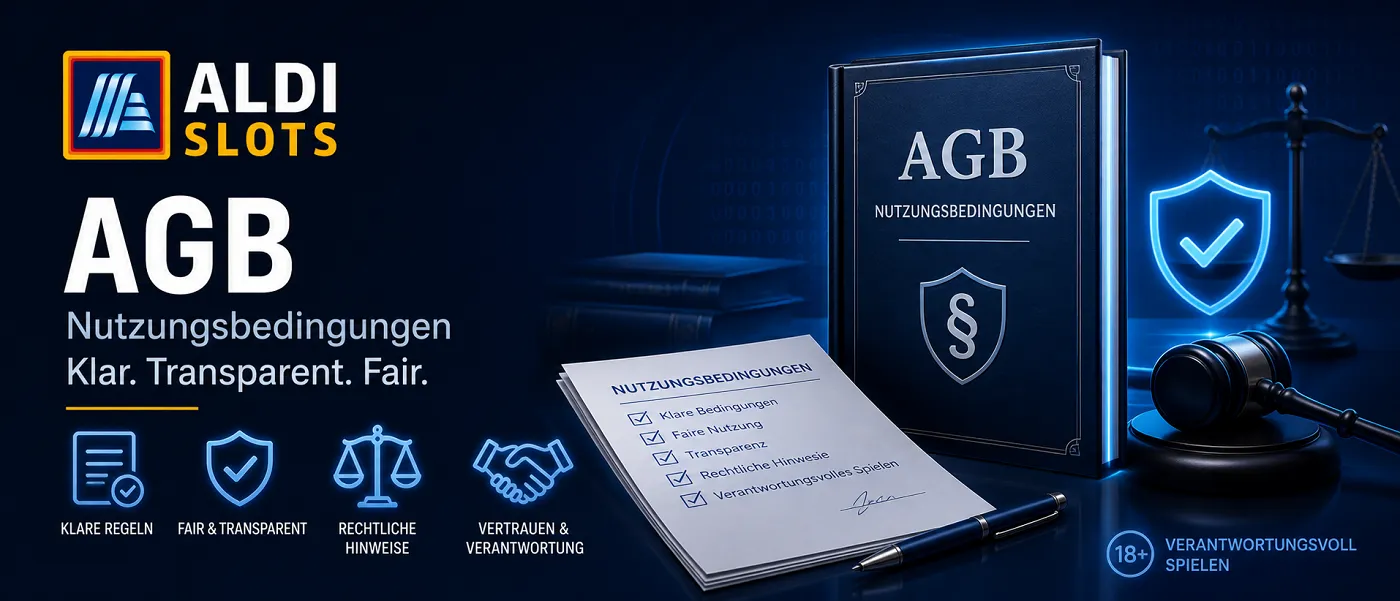 Aldi Slots AGB Nutzungsbedingungen Rechtliche Hinweise und Spielerschutz