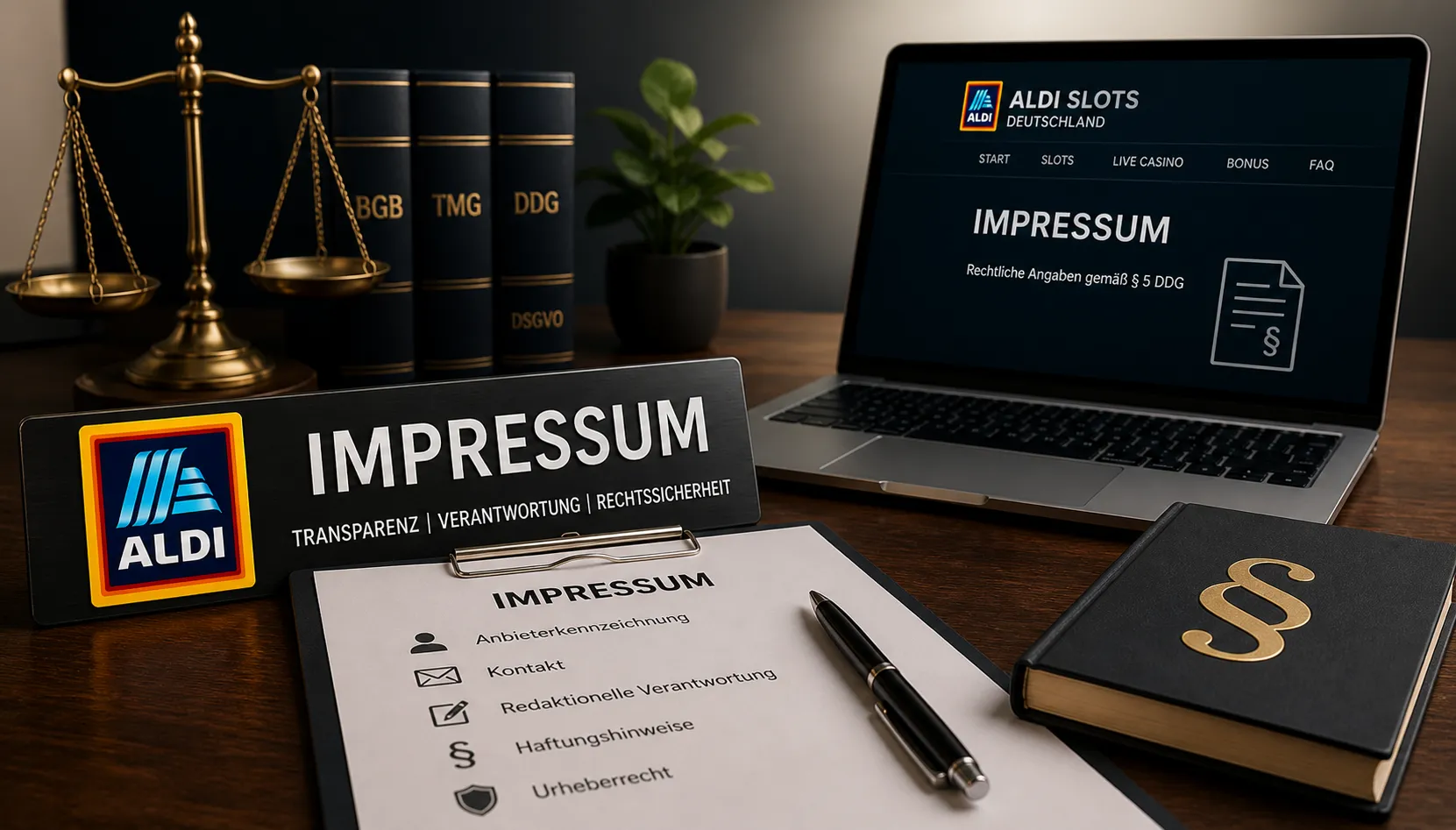 Aldi Slots Impressum Anbieterkennzeichnung Kontakt und rechtliche Hinweise