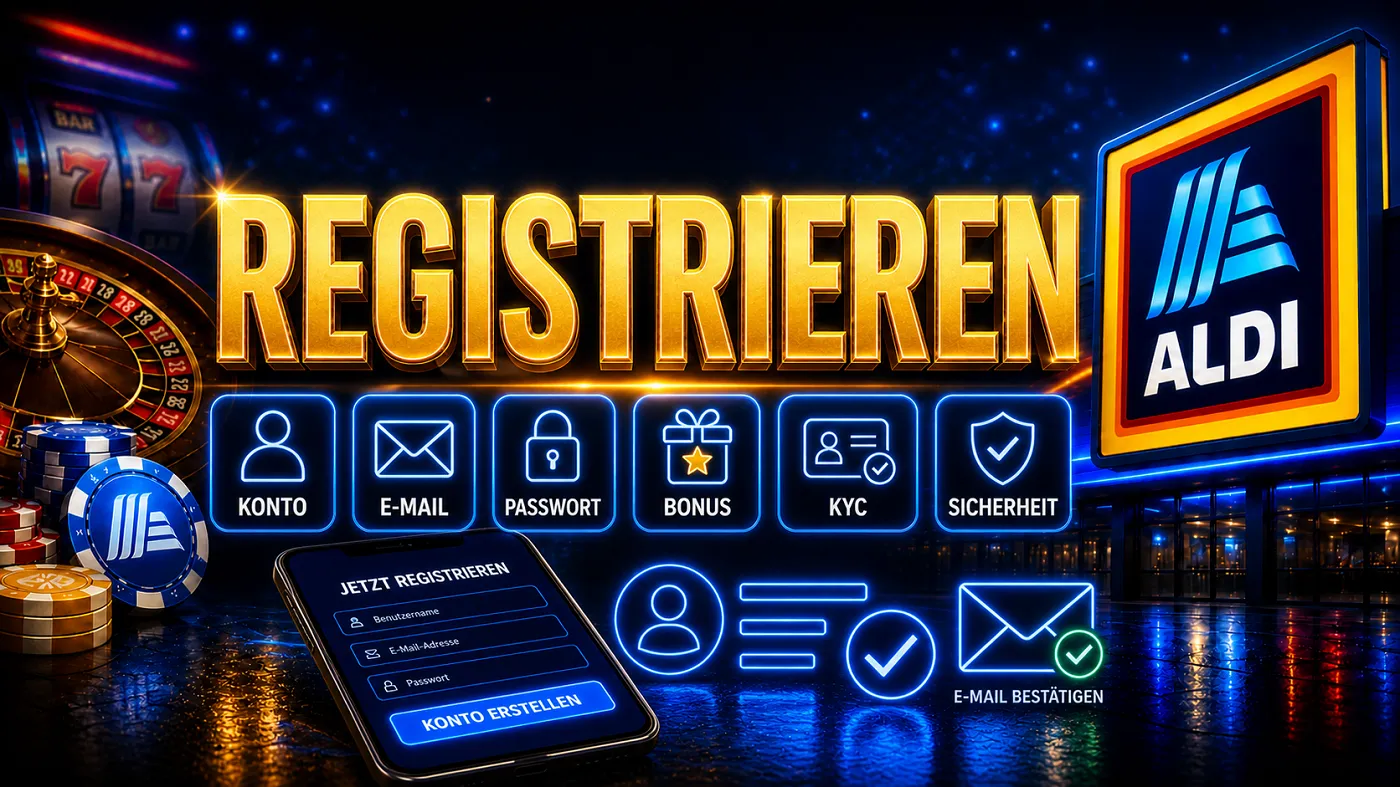 Aldi Slots Registrierung Konto erstellen Anmeldung und Verifizierung