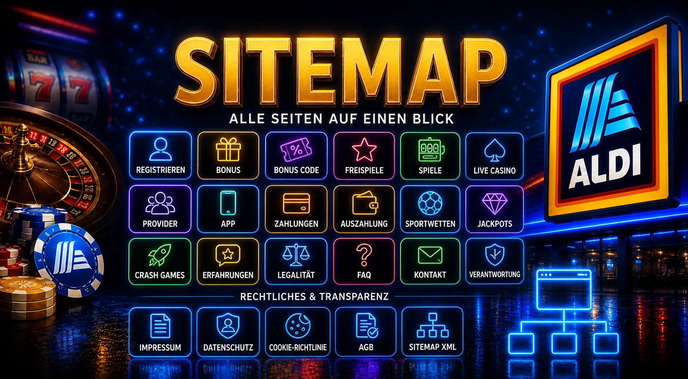 Aldi Slots Sitemap Seitenübersicht Navigation und interne Links