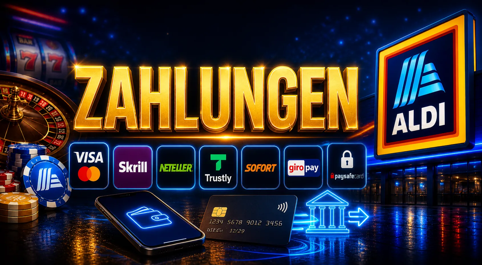 Aldi Slots Zahlungen Einzahlung Methoden Sicherheit und Limits